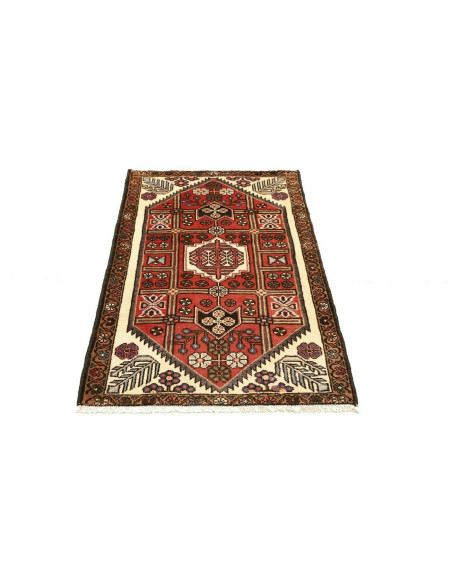 77x126 Cm Hand-knotted Rug. Wool. Tribal Geometric And