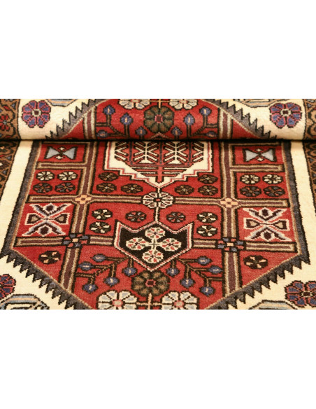 77x126 Cm Hand-knotted Rug. Wool. Tribal Geometric And
