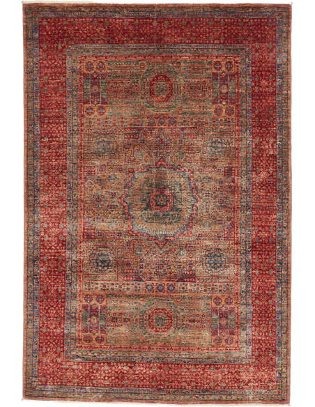 Hand Made Rug Kairo Pakistan 128x190 Red Beige