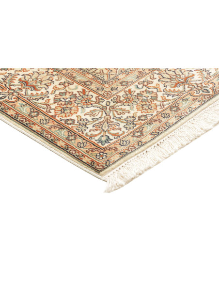 Rug Kashmir India maroon brown 126x186