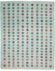 Hand Made Rug Berber Pakistan 242x306 Turquoise