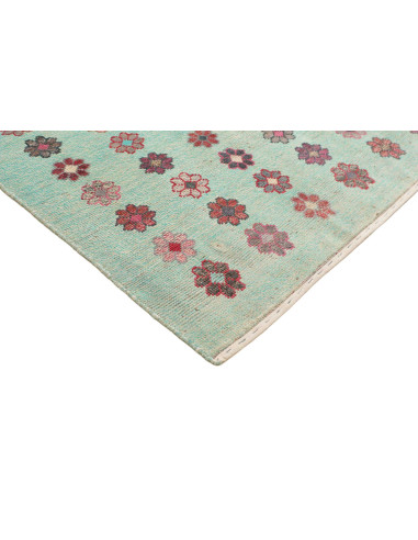 Hand Made Rug Berber Pakistan 242x306 Turquoise