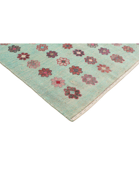 Hand Made Rug Berber Pakistan 242x306 Turquoise
