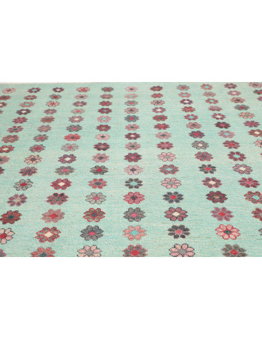 Hand Made Rug Berber Pakistan 242x306 Turquoise