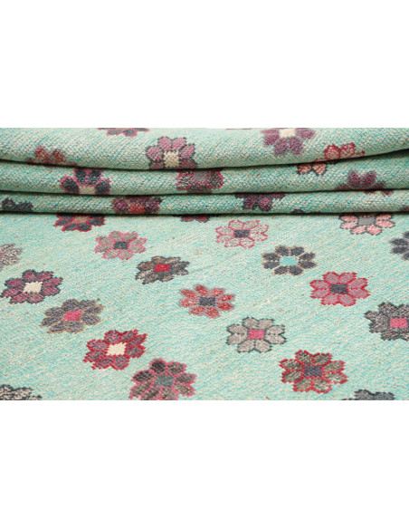 Hand Made Rug Berber Pakistan 242x306 Turquoise