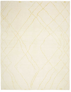 Hand Made Rug Berber Pakistan 242x308 Ivory Yel