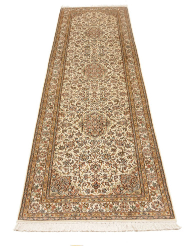 Rug Kashmir India maroon green 78x272