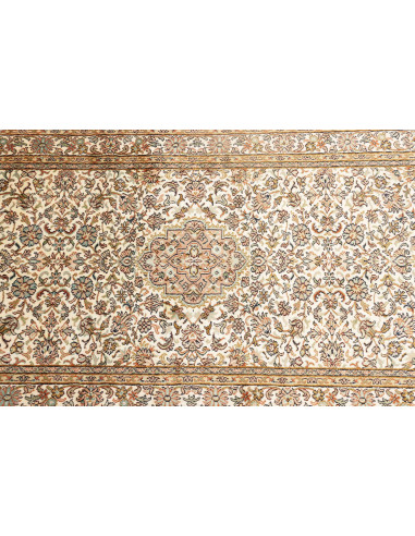 Rug Kashmir India maroon green 78x272