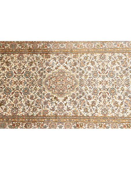 Rug Kashmir India maroon green 78x272