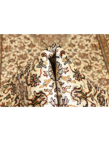 Rug Kashmir India maroon green 78x272