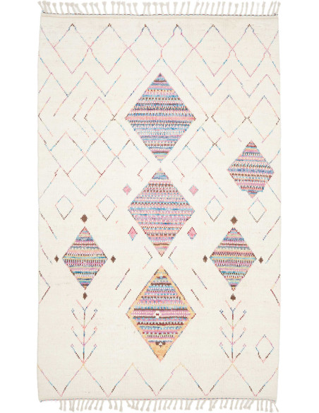 Hand Made Rug Berber Pakistan 184x292 Ivory Mul