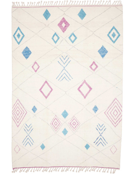 Hand Made Rug Berber Pakistan 218x325 Ivory Lig