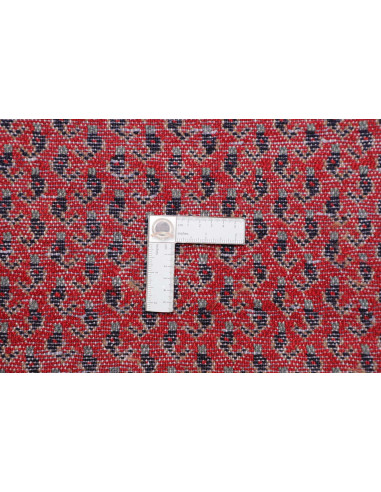 Hand Made Rug Hamadan Persia 135x416 Red Black
