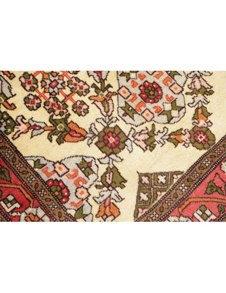 Hand Made Rug Hamadan Persia 100x368 Ivory Red