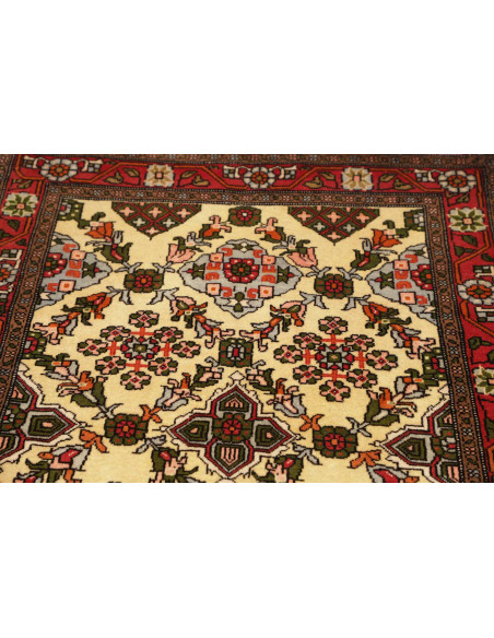 Hand Made Rug Hamadan Persia 100x368 Ivory Red