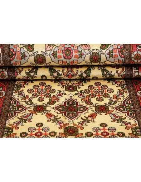 Hand Made Rug Hamadan Persia 100x368 Ivory Red