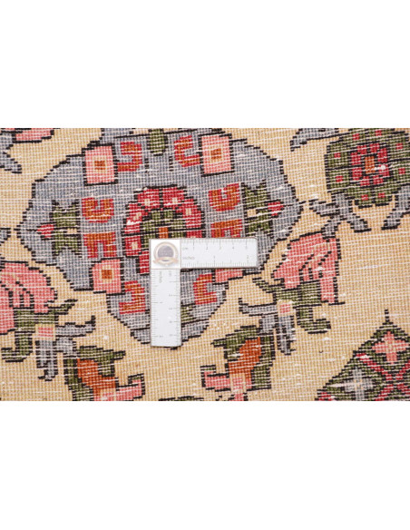 Hand Made Rug Hamadan Persia 100x368 Ivory Red