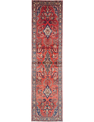 Hand Made Rug Hamadan Persia 110x418 Brick Red