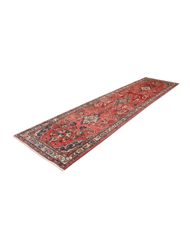 Hand Made Rug Hamadan Persia 110x418 Brick Red