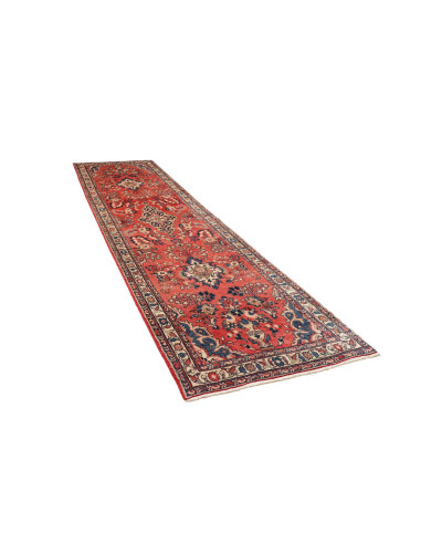 Hand Made Rug Hamadan Persia 110x418 Brick Red