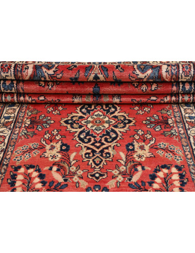 Hand Made Rug Hamadan Persia 110x418 Brick Red