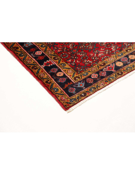 Hand Made Rug Hamadan Persia 122x420 Red Dark B