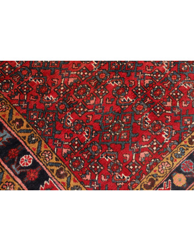 Hand Made Rug Hamadan Persia 122x420 Red Dark B