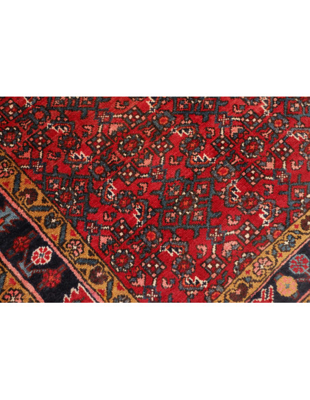 Hand Made Rug Hamadan Persia 122x420 Red Dark B