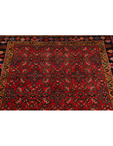 Hand Made Rug Hamadan Persia 122x420 Red Dark B