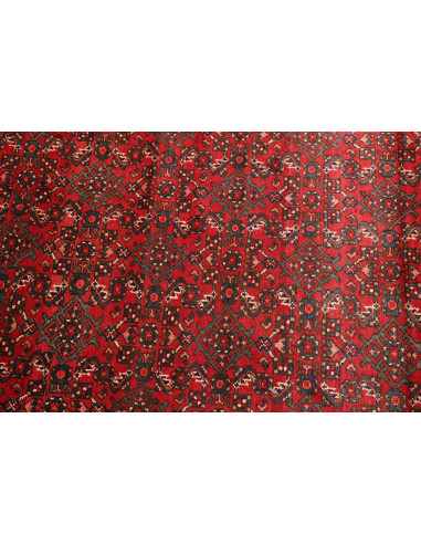 Hand Made Rug Hamadan Persia 122x420 Red Dark B