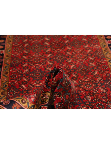 Hand Made Rug Hamadan Persia 122x420 Red Dark B