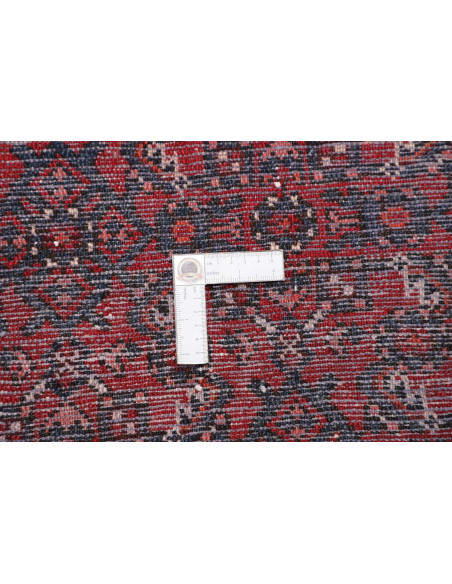 Hand Made Rug Hamadan Persia 122x420 Red Dark B