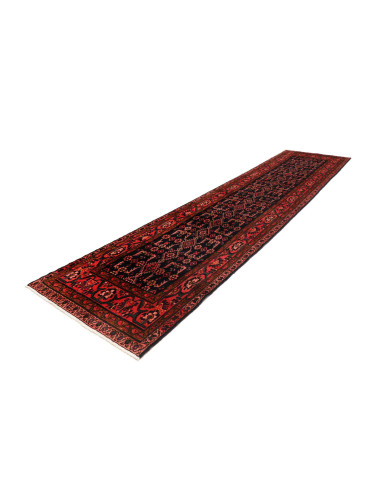 Hand Made Rug Hamadan Persia 110x443 Dark Blue