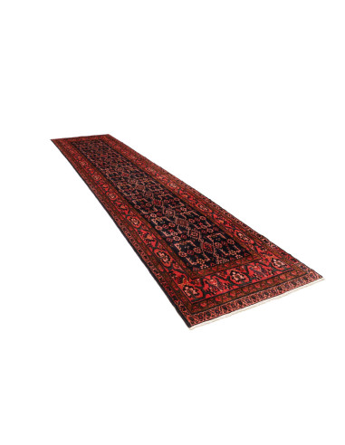 Hand Made Rug Hamadan Persia 110x443 Dark Blue