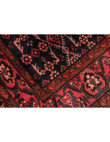 Hand Made Rug Hamadan Persia 110x443 Dark Blue