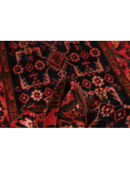 Hand Made Rug Hamadan Persia 110x443 Dark Blue