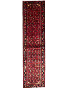Hand Made Rug Hamadan Persia 120x480 Dark Red B