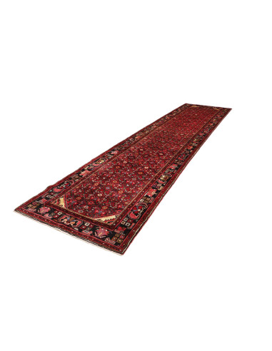 Hand Made Rug Hamadan Persia 120x480 Dark Red B