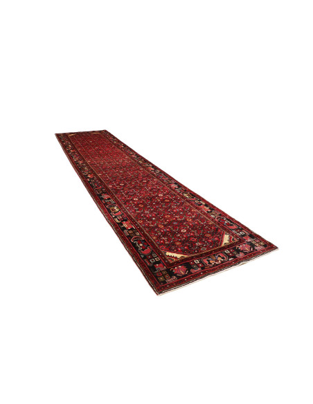 Hand Made Rug Hamadan Persia 120x480 Dark Red B