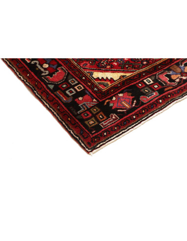 Hand Made Rug Hamadan Persia 120x480 Dark Red B