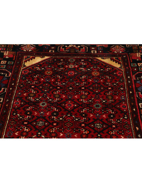 Hand Made Rug Hamadan Persia 120x480 Dark Red B