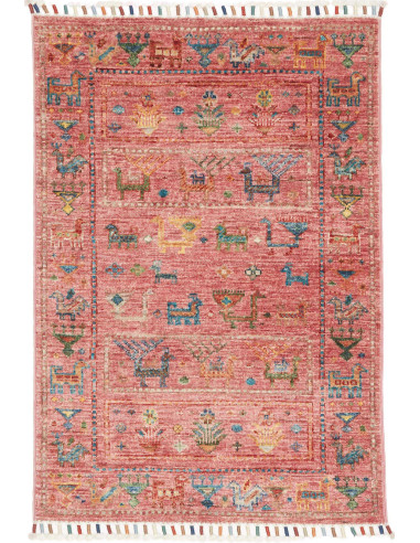 Hand Made Rug Istintia Pakistan 64x89 Red Multi