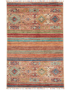 Hand Made Rug Istintia Pakistan 81x122 Rust Blu