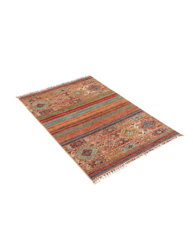 Hand Made Rug Istintia Pakistan 81x122 Rust Blu
