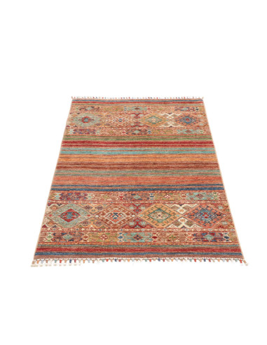 Hand Made Rug Istintia Pakistan 81x122 Rust Blu