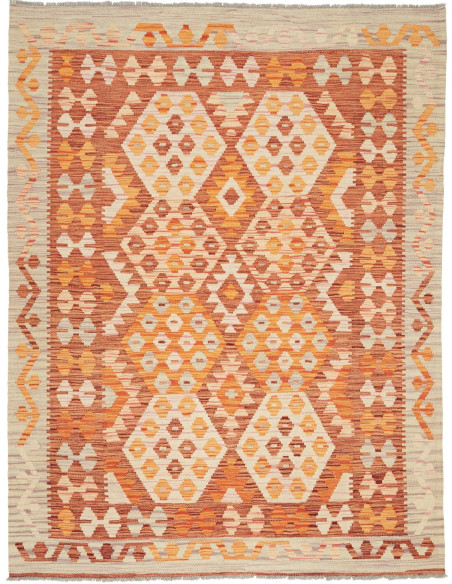Hand Made Rug Kilim Afghanistan 149x195 Orange