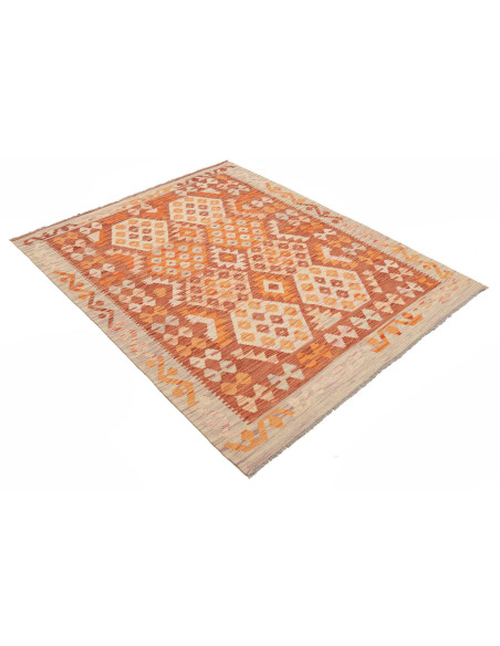 Hand Made Rug Kilim Afghanistan 149x195 Orange
