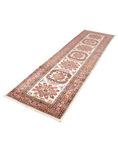 Hand Made Rug Kazak Fine Pakistan 82x268 Ivory