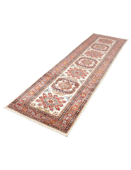Hand Made Rug Kazak Fine Pakistan 82x268 Ivory