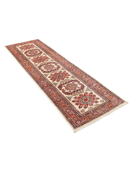 Hand Made Rug Kazak Fine Pakistan 82x268 Ivory